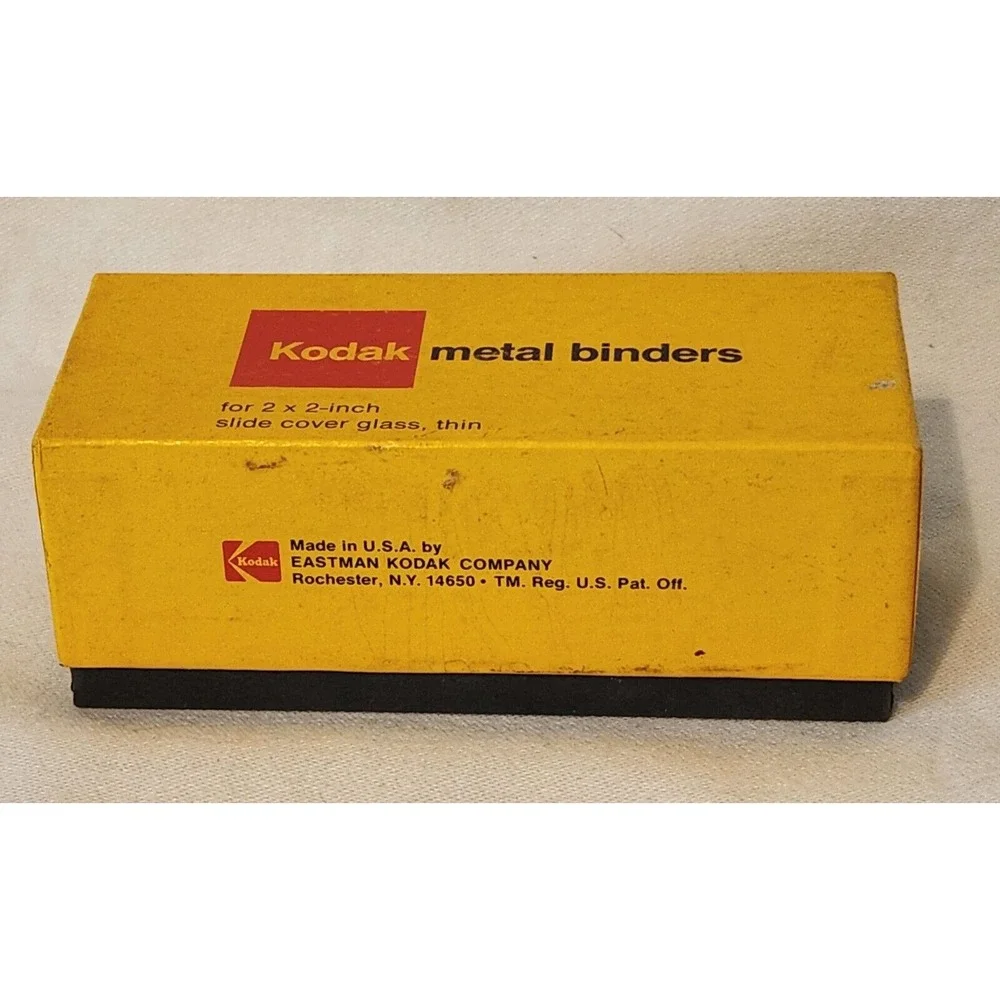 Kodak Metal Binders 50 Pcs for 2x2 in Slide Cover Glass Thin B 350 New Old Stock